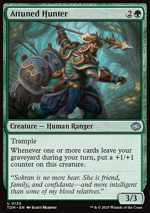 Attuned Hunter, Tarkir: Dragonstorm #135, Magic: The Gathering card