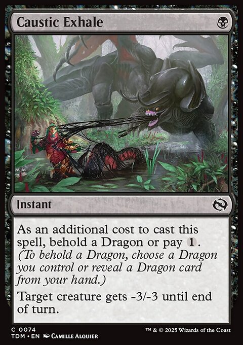 Caustic Exhale, Tarkir: Dragonstorm #74, Magic: The Gathering card