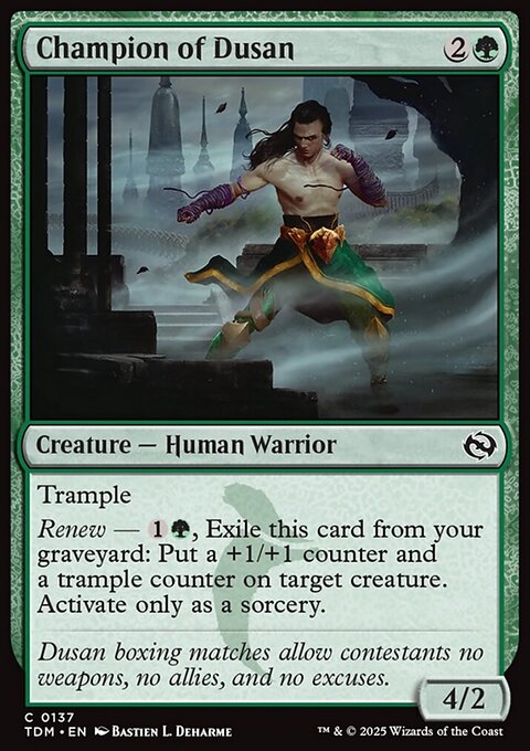 Champion of Dusan, Tarkir: Dragonstorm #137, Magic: The Gathering card