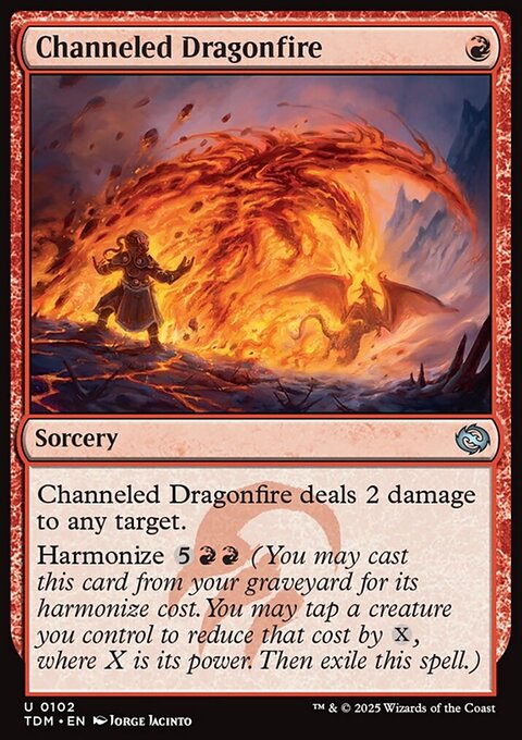 Channeled Dragonfire, Tarkir: Dragonstorm #102, Magic: The Gathering card