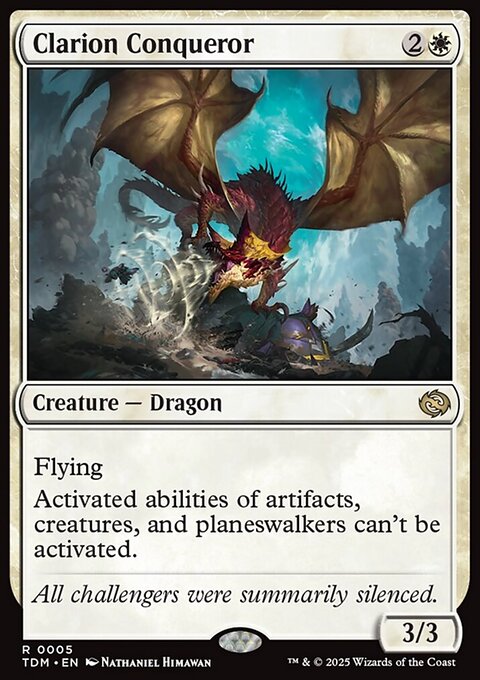 Clarion Conqueror, Tarkir: Dragonstorm #5, Magic: The Gathering card