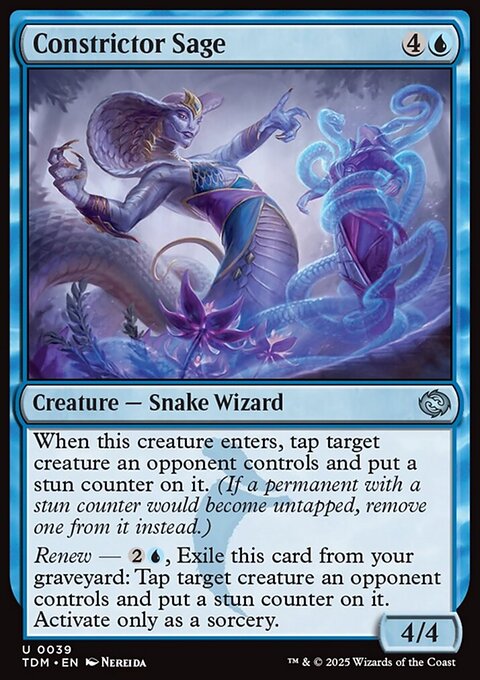 Constrictor Sage, Tarkir: Dragonstorm #39, Magic: The Gathering card