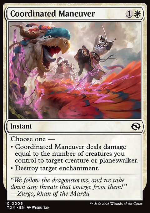 Coordinated Maneuver, Tarkir: Dragonstorm #6, Magic: The Gathering card
