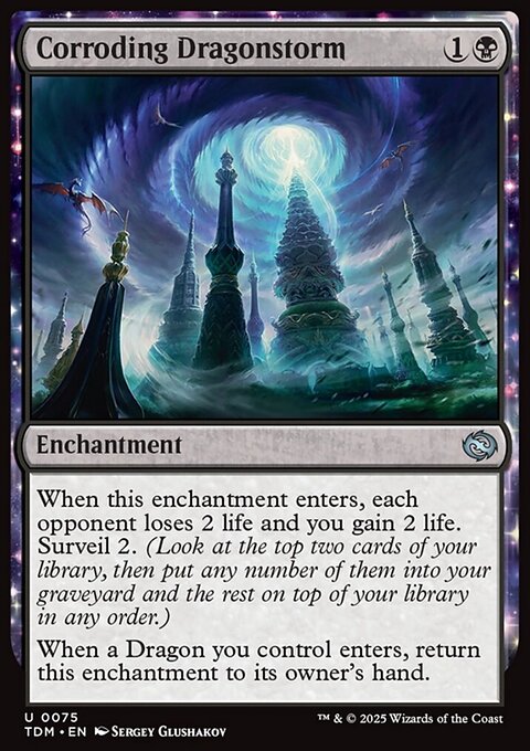 Corroding Dragonstorm, Tarkir: Dragonstorm #75, Magic: The Gathering card