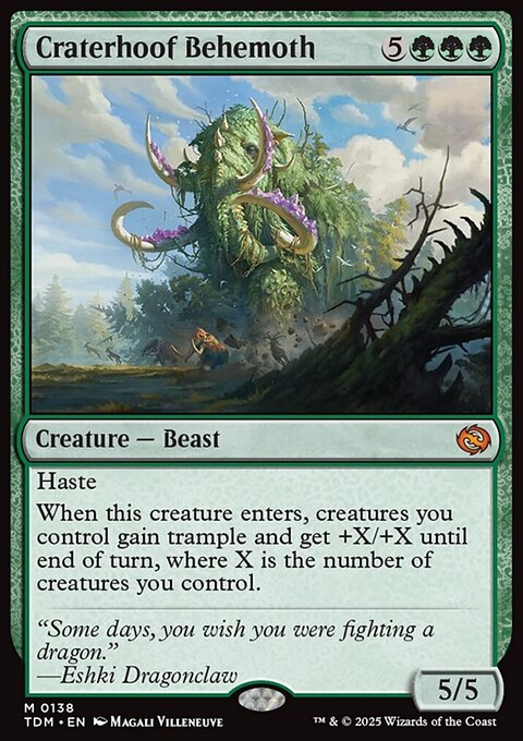 Craterhoof Behemoth, Tarkir: Dragonstorm #138, Magic: The Gathering card