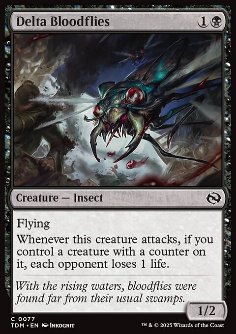 Delta Bloodflies, Tarkir: Dragonstorm #77, Magic: The Gathering card