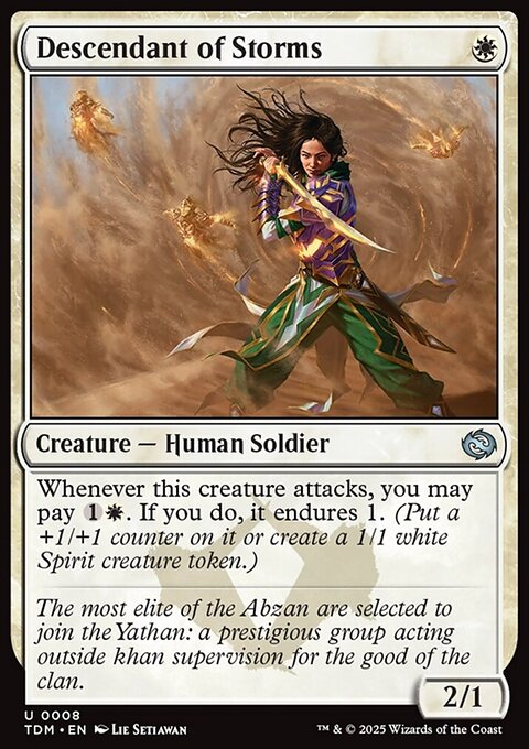 Descendant of Storms, Tarkir: Dragonstorm #8, Magic: The Gathering card