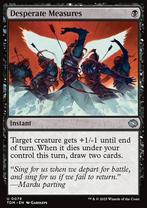 Desperate Measures, Tarkir: Dragonstorm #78, Magic: The Gathering card