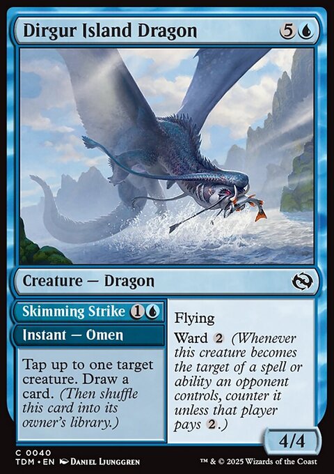 Dirgur Island Dragon // Skimming Strike, Tarkir: Dragonstorm #40, Magic: The Gathering card