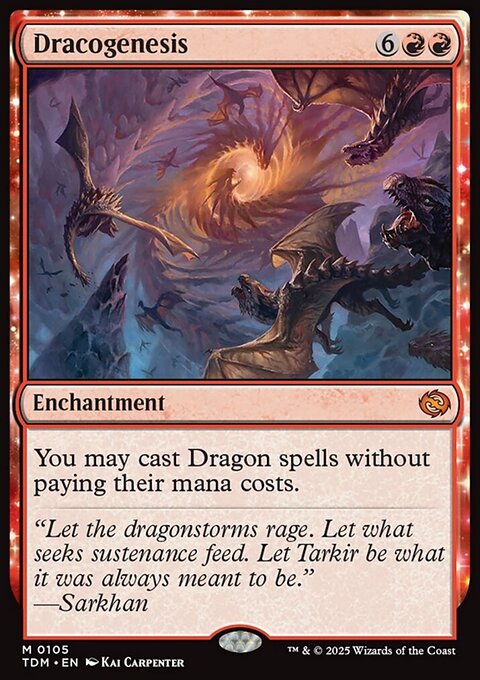 Dracogenesis, Tarkir: Dragonstorm #105, Magic: The Gathering card
