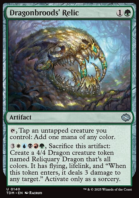 Dragonbroods' Relic, Tarkir: Dragonstorm #140, Magic: The Gathering card