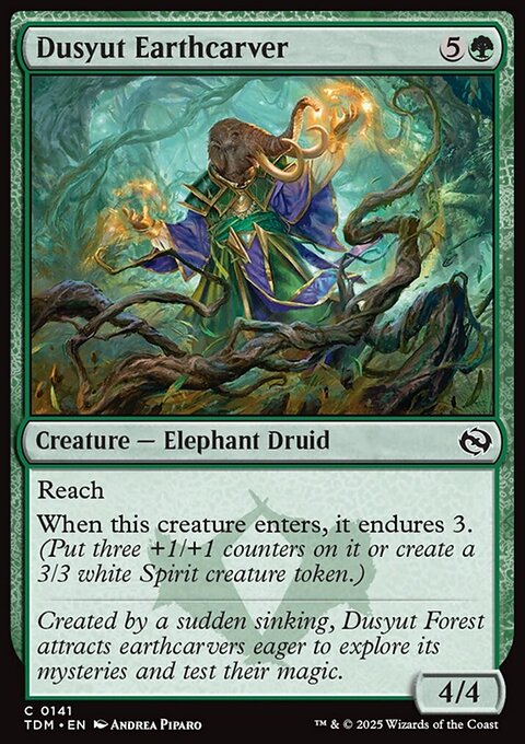 Dusyut Earthcarver, Tarkir: Dragonstorm #141, Magic: The Gathering card