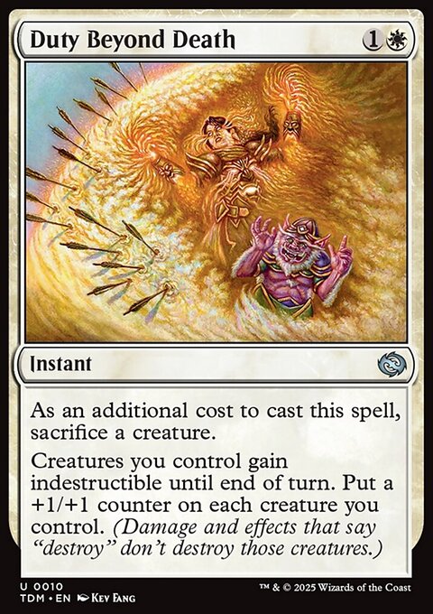 Duty Beyond Death, Tarkir: Dragonstorm #10, Magic: The Gathering card