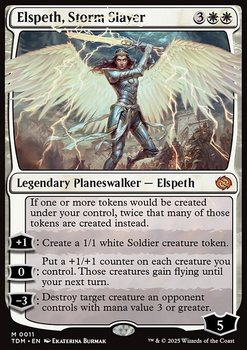 Elspeth, Storm Slayer, Tarkir: Dragonstorm #11, Magic: The Gathering card