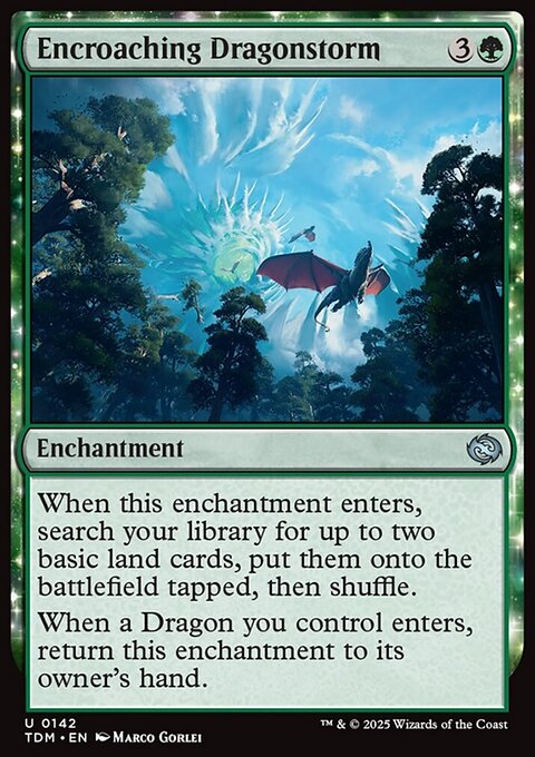 Encroaching Dragonstorm, Tarkir: Dragonstorm #142, Magic: The Gathering card