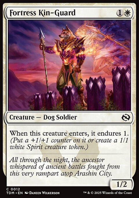 Fortress Kin-Guard, Tarkir: Dragonstorm #12, Magic: The Gathering card