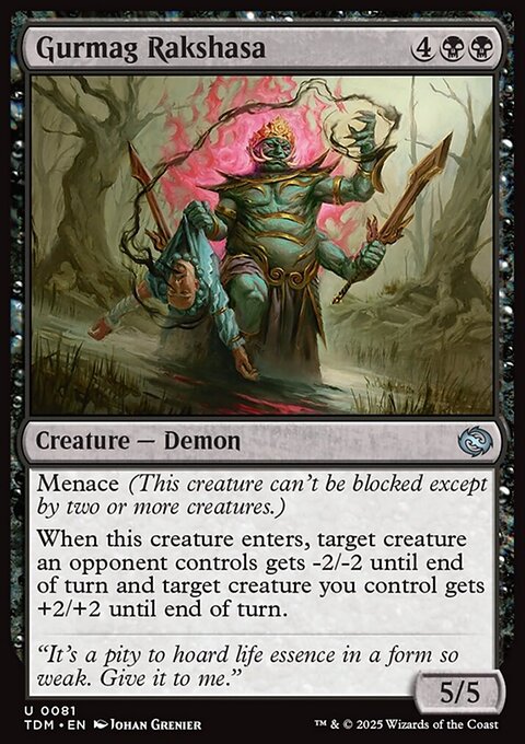 Gurmag Rakshasa, Tarkir: Dragonstorm #81, Magic: The Gathering card
