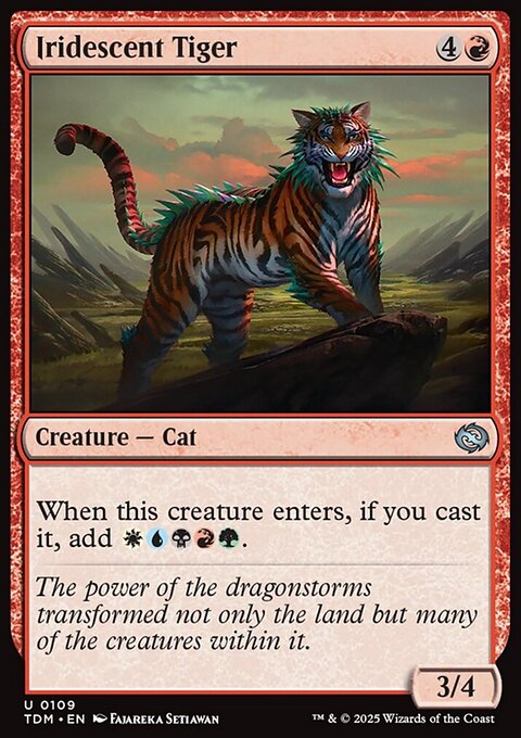 Iridescent Tiger, Tarkir: Dragonstorm #109, Magic: The Gathering card