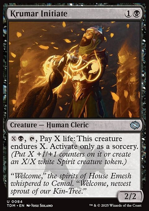 Krumar Initiate, Tarkir: Dragonstorm #84, Magic: The Gathering card
