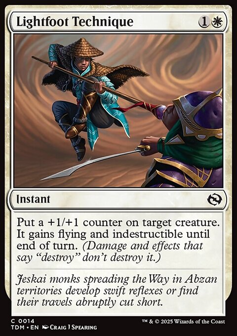 Lightfoot Technique, Tarkir: Dragonstorm #14, Magic: The Gathering card