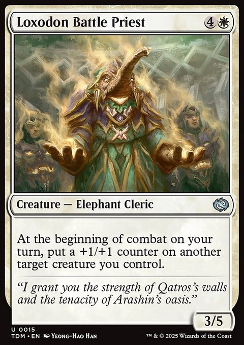 Loxodon Battle Priest, Tarkir: Dragonstorm #15, Magic: The Gathering card