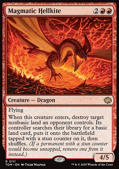 Magmatic Hellkite, Tarkir: Dragonstorm #111, Magic: The Gathering card