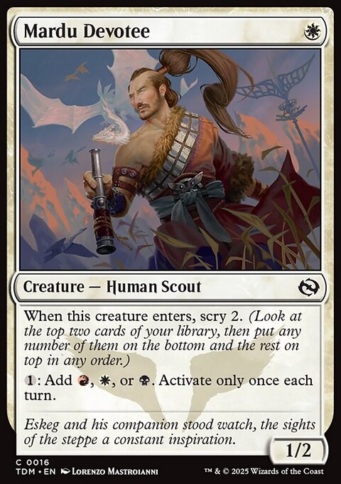 Mardu Devotee, Tarkir: Dragonstorm #16, Magic: The Gathering card