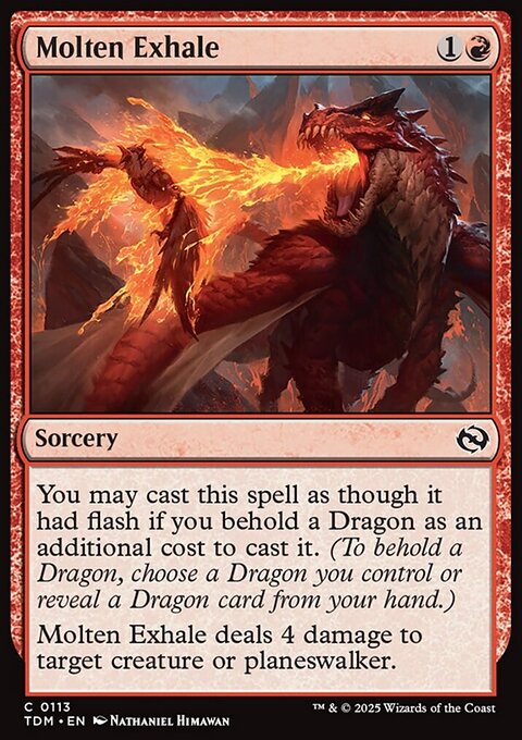 Molten Exhale, Tarkir: Dragonstorm #113, Magic: The Gathering card