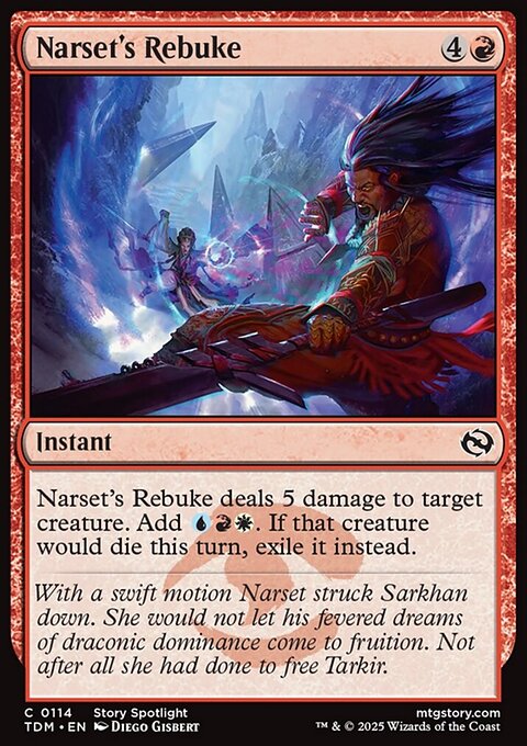 Narset's Rebuke, Tarkir: Dragonstorm #114, Magic: The Gathering card