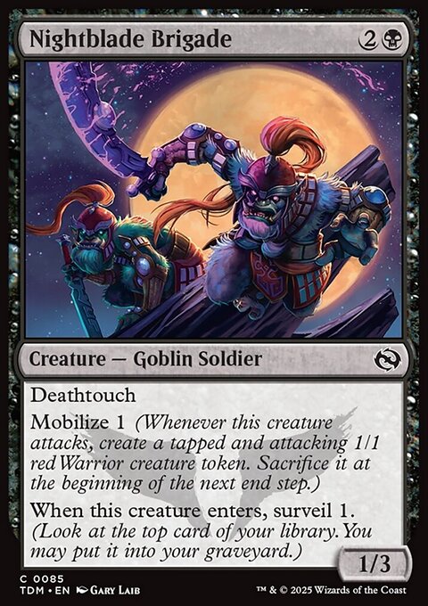 Nightblade Brigade, Tarkir: Dragonstorm #85, Magic: The Gathering card