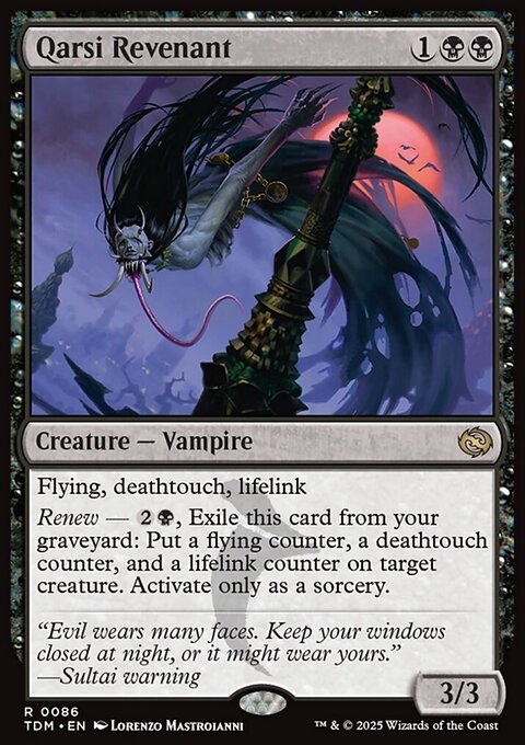 Qarsi Revenant, Tarkir: Dragonstorm #86, Magic: The Gathering card