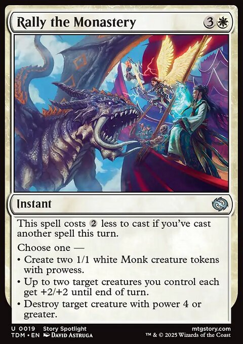 Rally the Monastery, Tarkir: Dragonstorm #19, Magic: The Gathering card