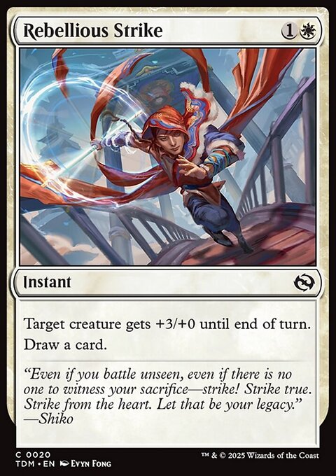 Rebellious Strike, Tarkir: Dragonstorm #20, Magic: The Gathering card