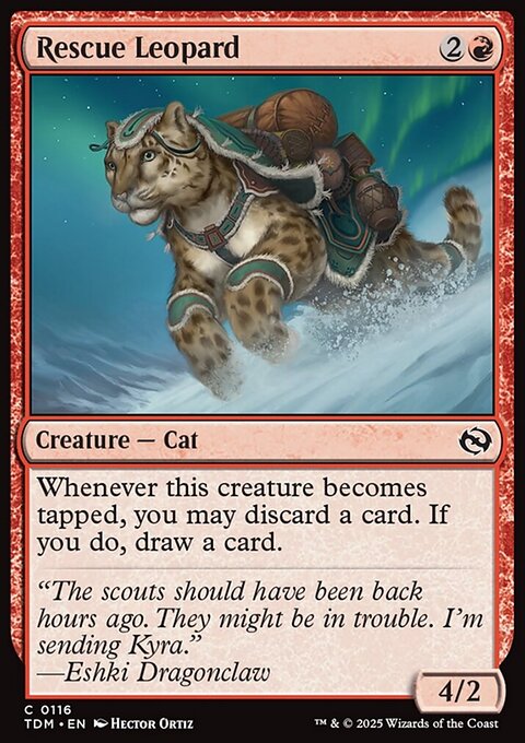 Rescue Leopard, Tarkir: Dragonstorm #116, Magic: The Gathering card