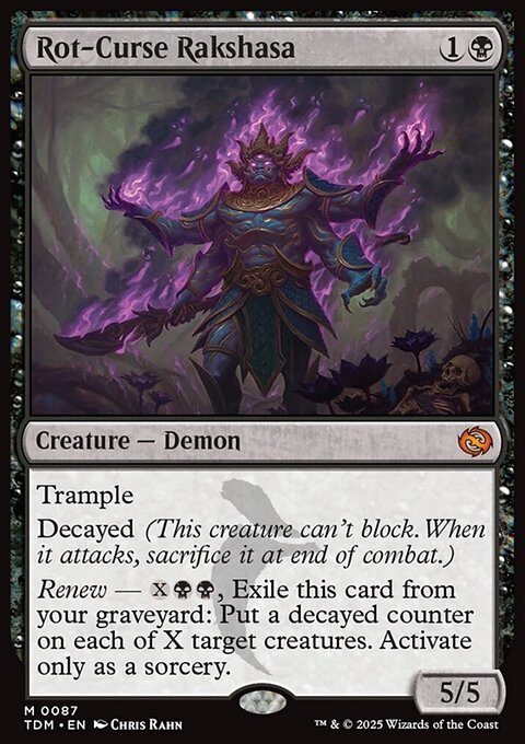 Rot-Curse Rakshasa, Tarkir: Dragonstorm #87, Magic: The Gathering card