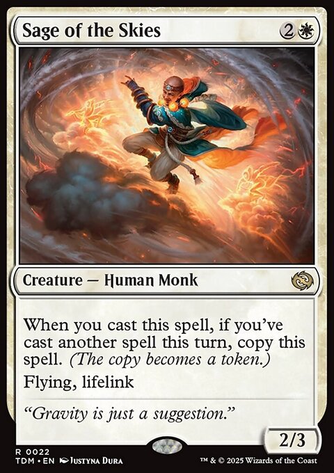 Sage of the Skies, Tarkir: Dragonstorm #22, Magic: The Gathering card