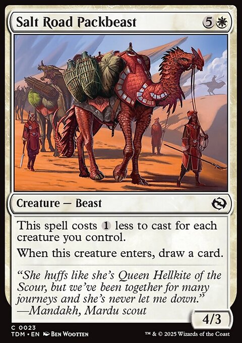 Salt Road Packbeast, Tarkir: Dragonstorm #23, Magic: The Gathering card