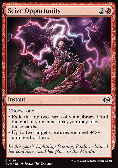 Seize Opportunity, Tarkir: Dragonstorm #119, Magic: The Gathering card
