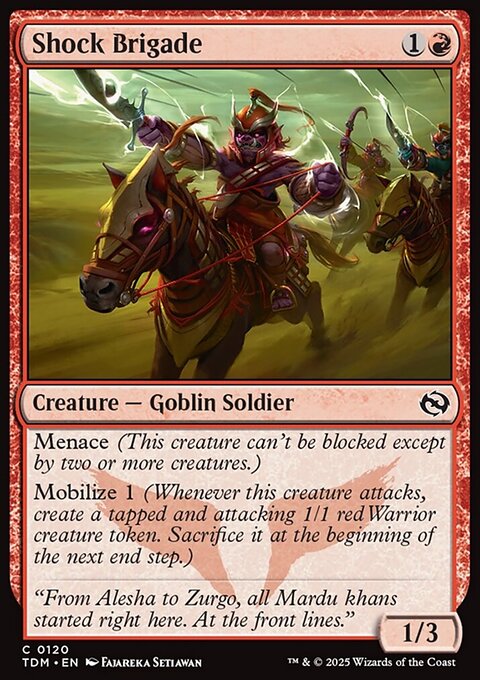 Shock Brigade, Tarkir: Dragonstorm #120, Magic: The Gathering card