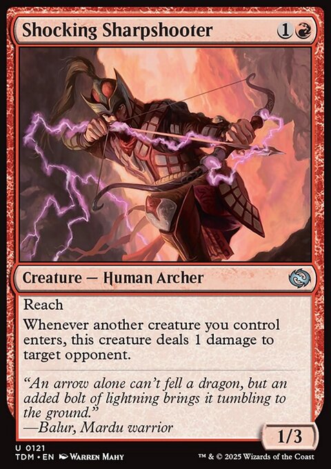 Shocking Sharpshooter, Tarkir: Dragonstorm #121, Magic: The Gathering card