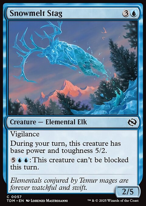 Snowmelt Stag, Tarkir: Dragonstorm #57, Magic: The Gathering card