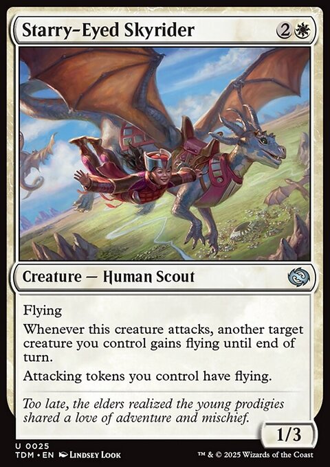 Starry-Eyed Skyrider, Tarkir: Dragonstorm #25, Magic: The Gathering card
