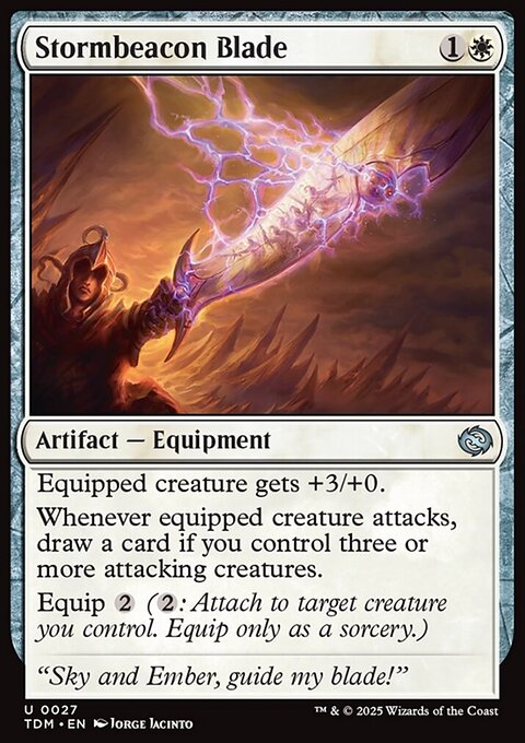 Stormbeacon Blade, Tarkir: Dragonstorm #27, Magic: The Gathering card