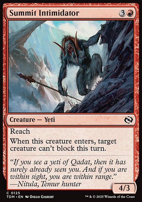 Summit Intimidator, Tarkir: Dragonstorm #125, Magic: The Gathering card