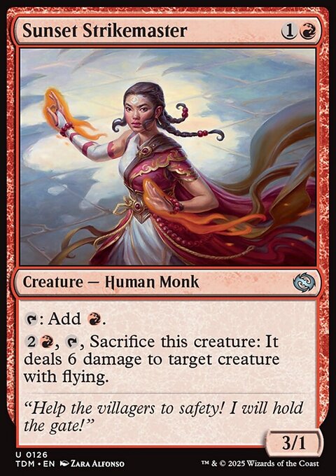 Sunset Strikemaster, Tarkir: Dragonstorm #126, Magic: The Gathering card