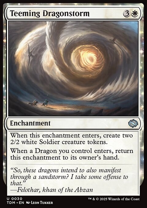 Teeming Dragonstorm, Tarkir: Dragonstorm #30, Magic: The Gathering card