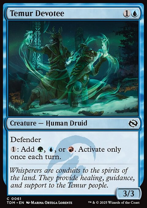 Temur Devotee, Tarkir: Dragonstorm #61, Magic: The Gathering card
