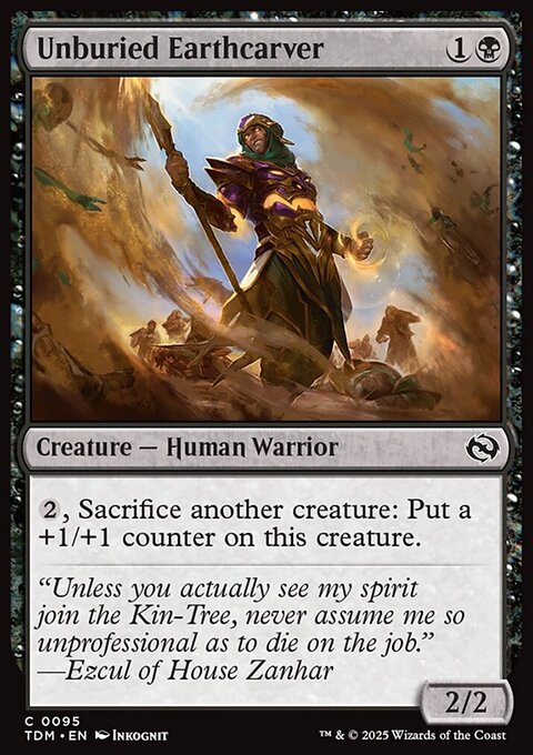 Unburied Earthcarver, Tarkir: Dragonstorm #95, Magic: The Gathering card