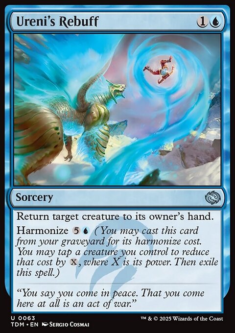 Ureni's Rebuff, Tarkir: Dragonstorm #63, Magic: The Gathering card