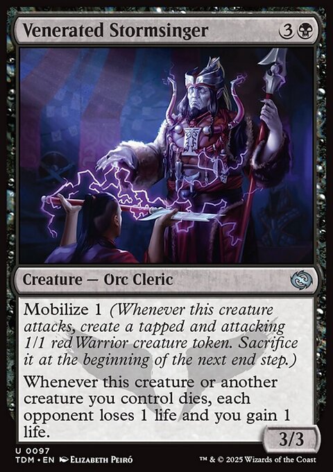 Venerated Stormsinger, Tarkir: Dragonstorm #97, Magic: The Gathering card